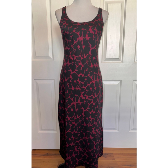 Gap Dresses & Skirts - GAP Black Red Floral Maxi Slip Dress Y2K Goth Grunge Size S